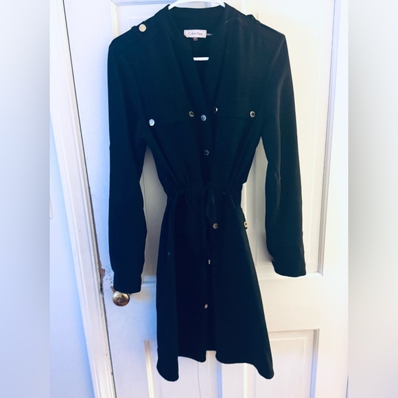 CK Calvin Klein Black Button Down Dress - Picture 3 of 11